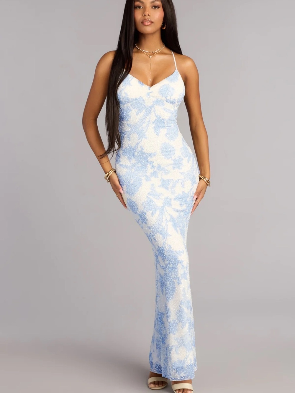 NWT Windsor Kassie Beaded Sequin Floral
Formal Dress size S